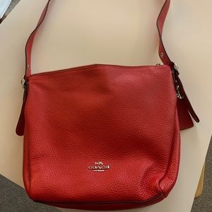 Red like new Coach Shoulder Bag